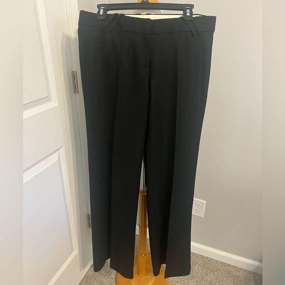 Theory Black Women's Wide Bottom 95% Wool Pants Sz 10 NWT